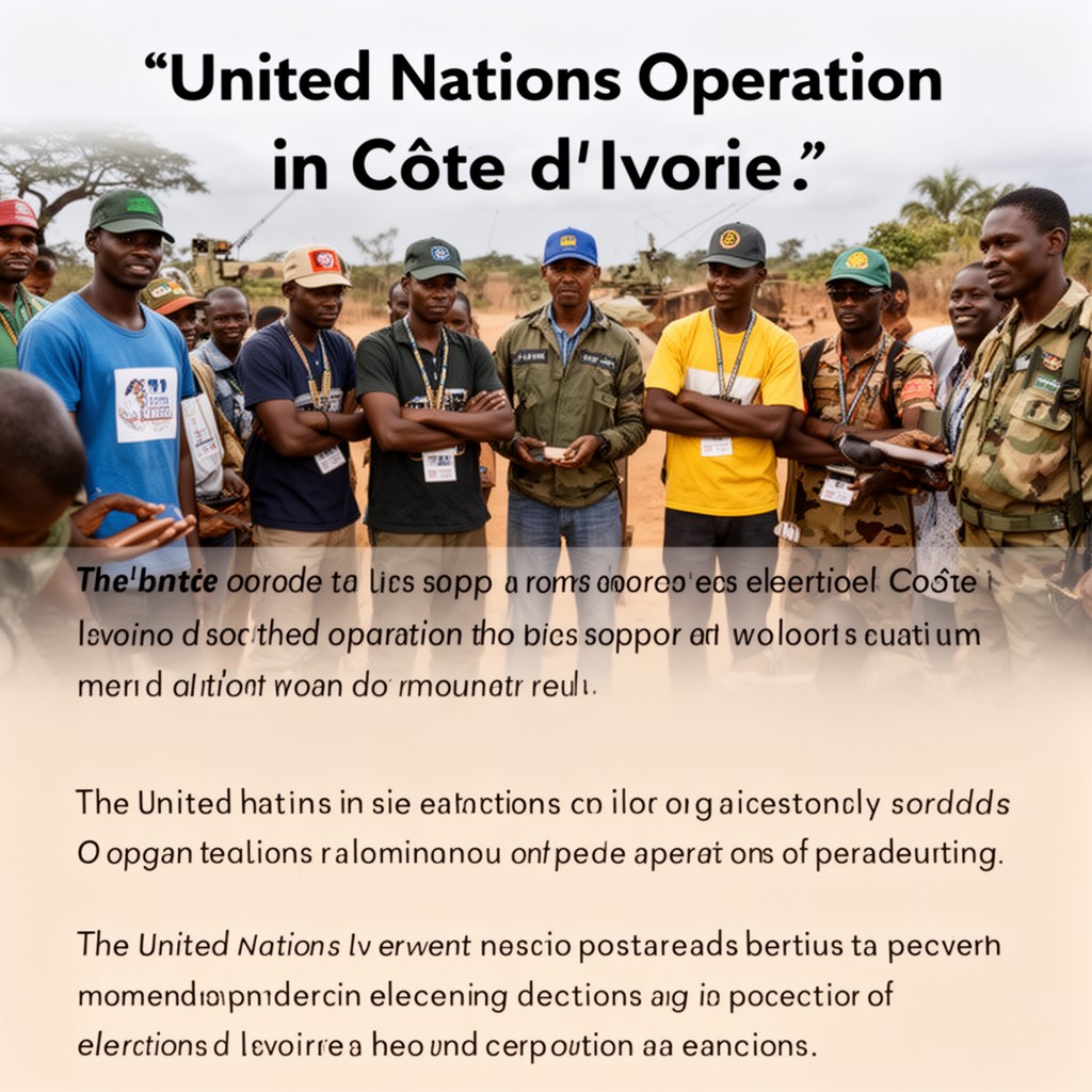 AI-generated illustration of United Nations Operation in Côte d’Ivoire