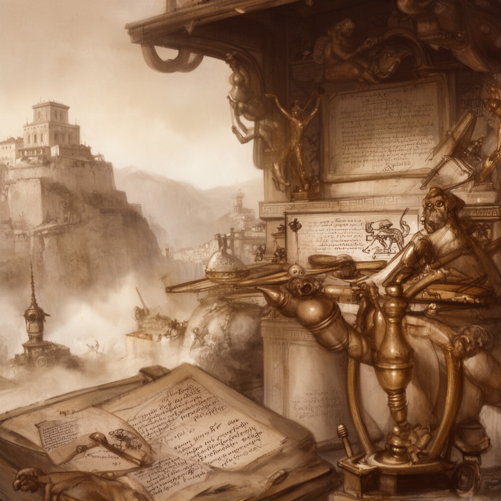 AI-generated illustration of Homeric epics