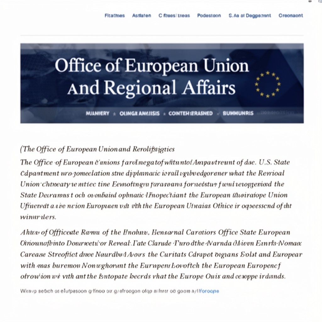 AI-generated illustration of Office of European Union and Regional Affairs