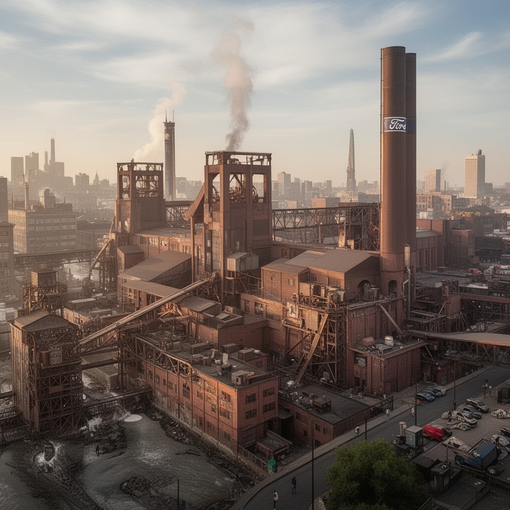 AI-generated illustration of Ford River Rouge Complex