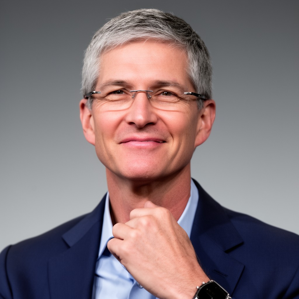 AI-generated illustration of Tim Cook