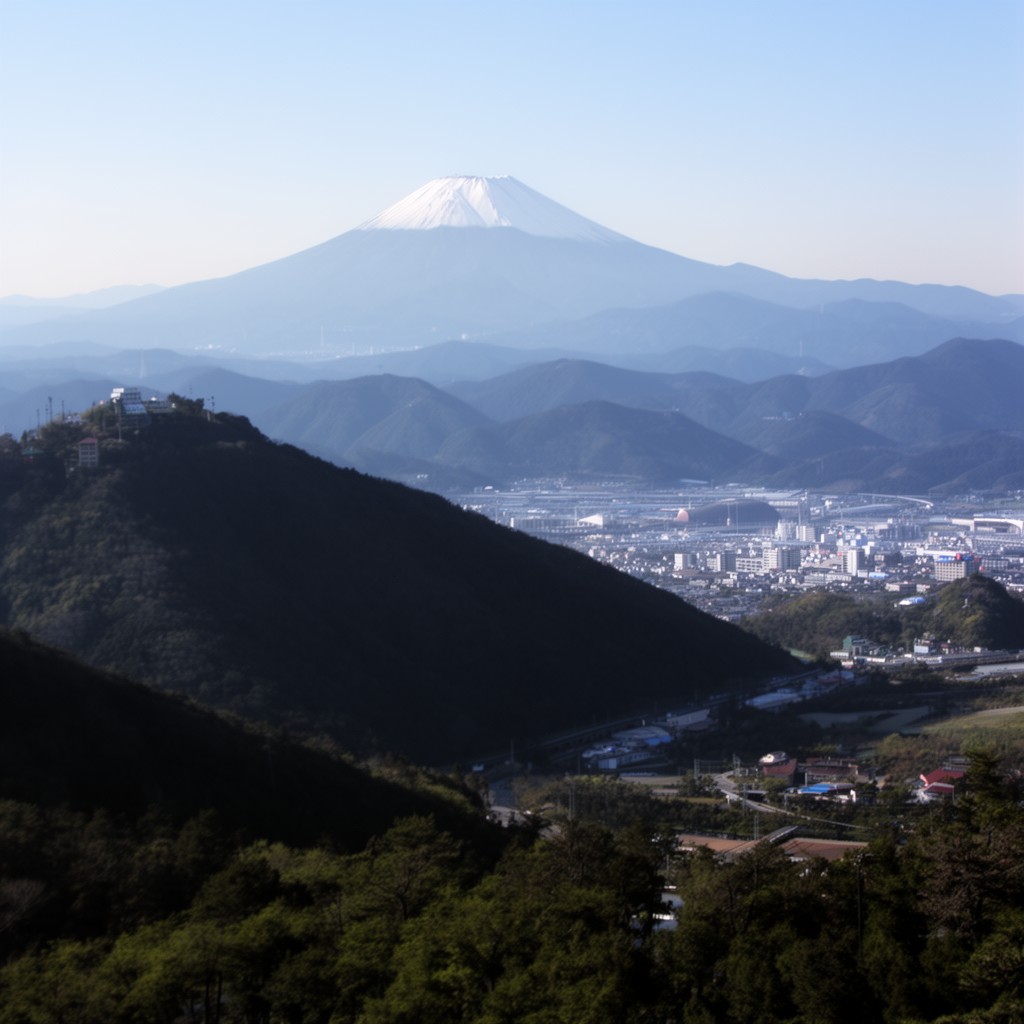 AI-generated illustration of Mount Rokko