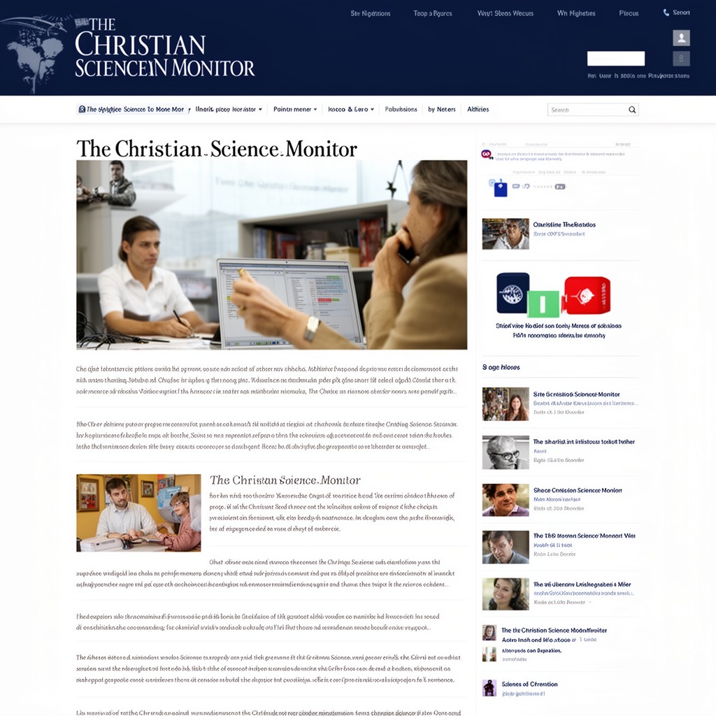 AI-generated illustration of The Christian Science Monitor
