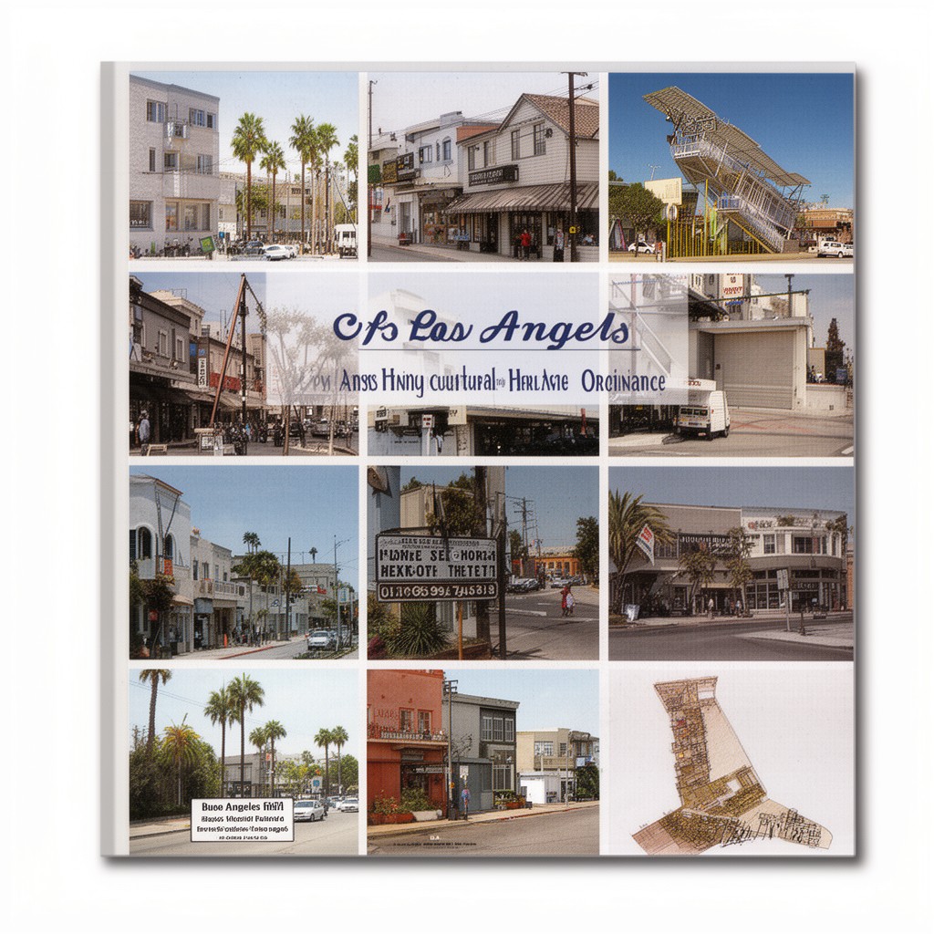 AI-generated illustration of Los Angeles Cultural Heritage Ordinance