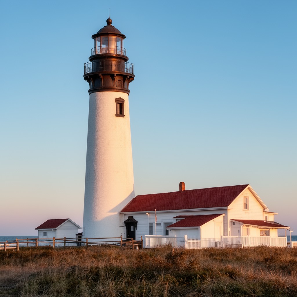 AI-generated illustration of Cape May Lighthouse