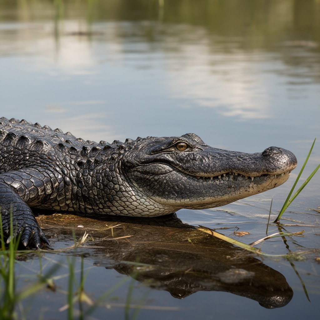AI-generated illustration of American alligator