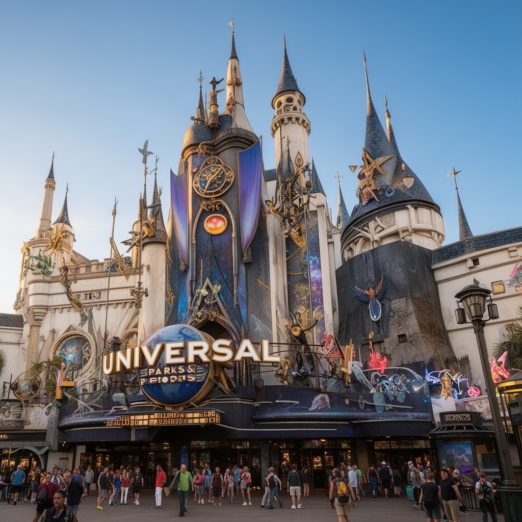 AI-generated illustration of Universal Parks & Resorts
