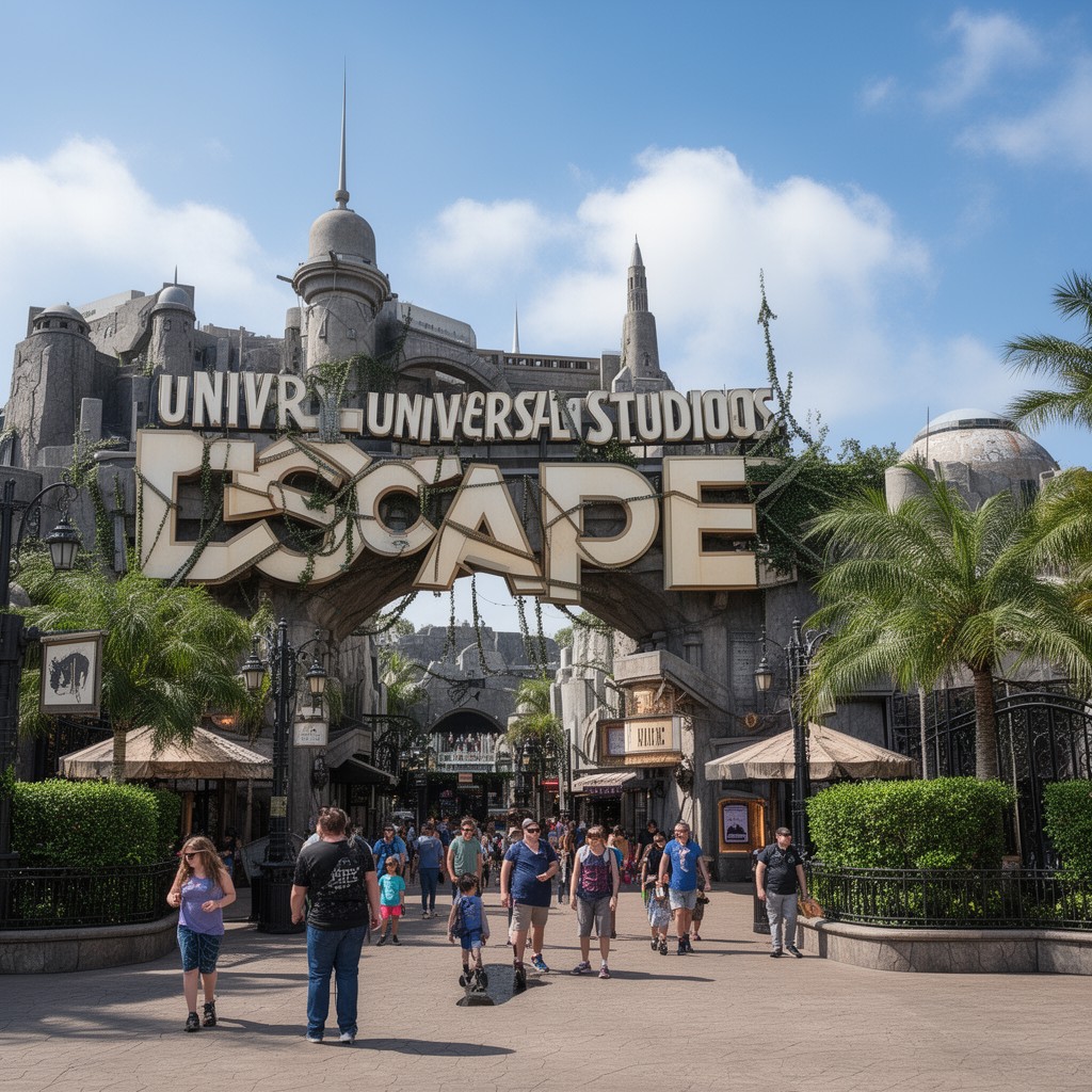 AI-generated illustration of Universal Studios Escape