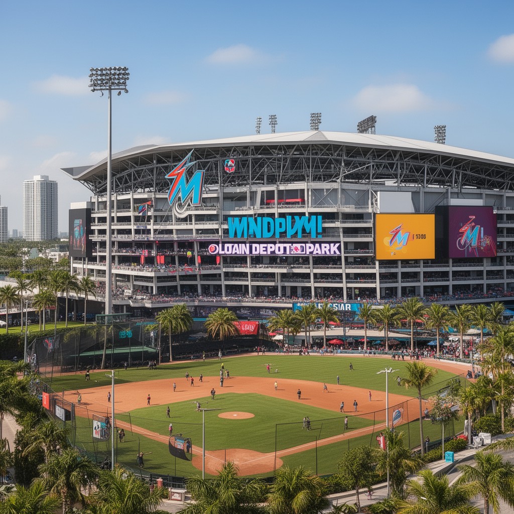AI-generated illustration of loanDepot park