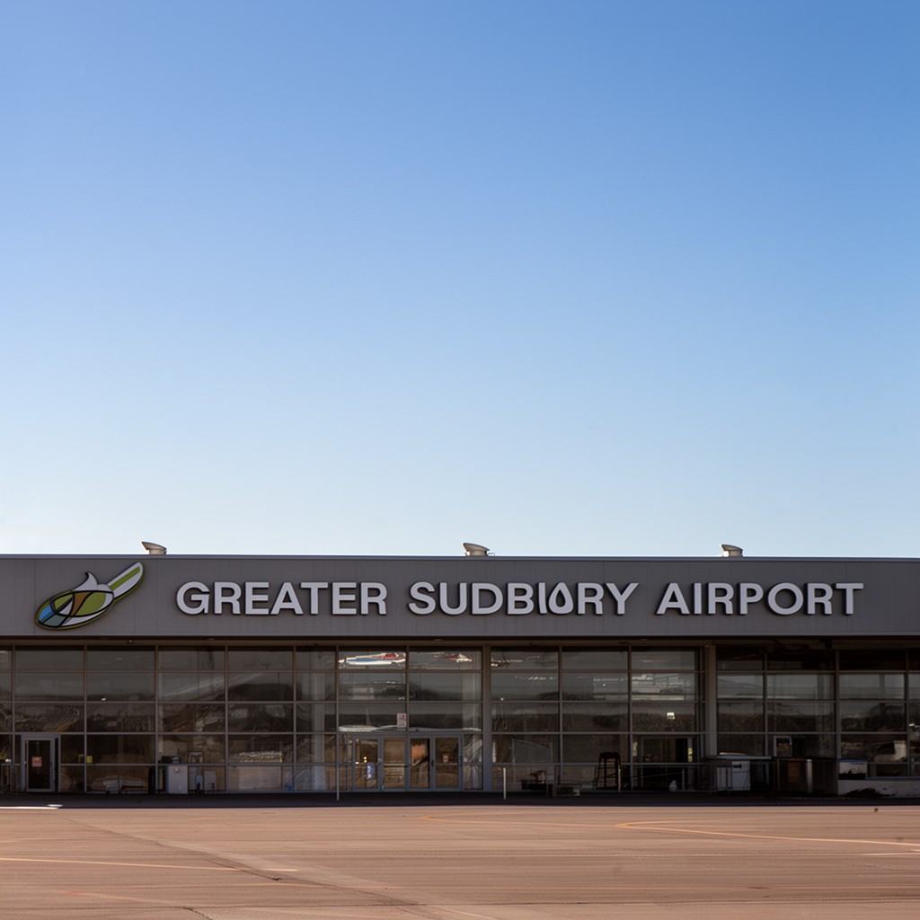 AI-generated illustration of Greater Sudbury Airport