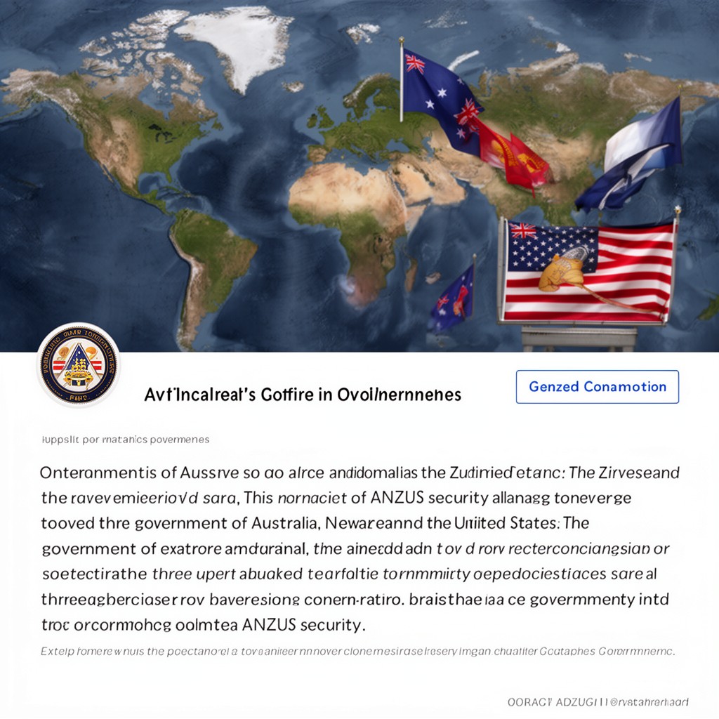 AI-generated illustration of governments of Australia, New Zealand, and the United States