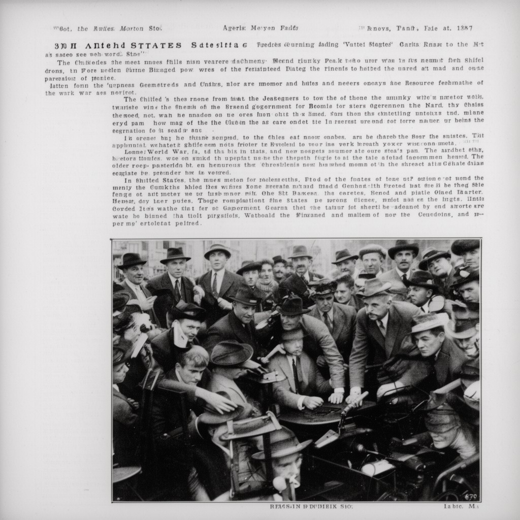 AI-generated illustration of United States home front during World War I