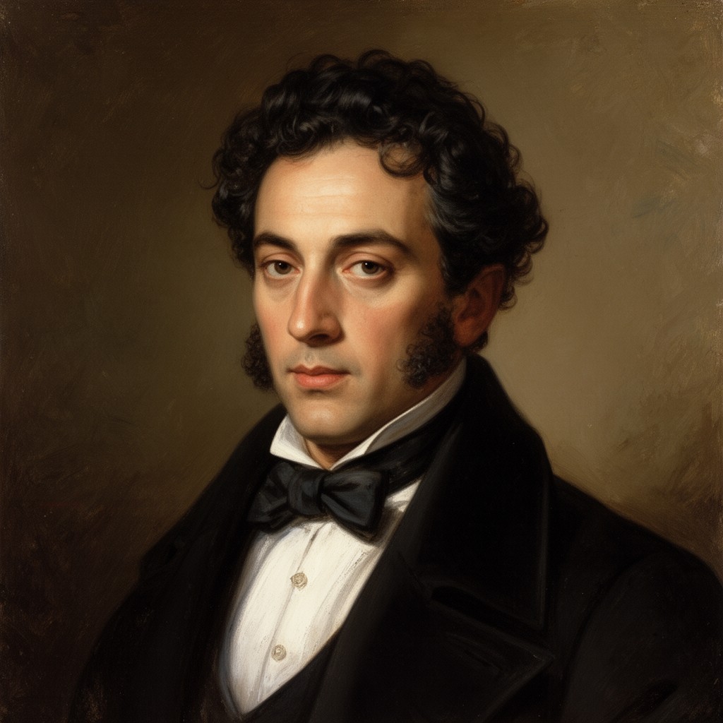 AI-generated illustration of Alexander Pushkin
