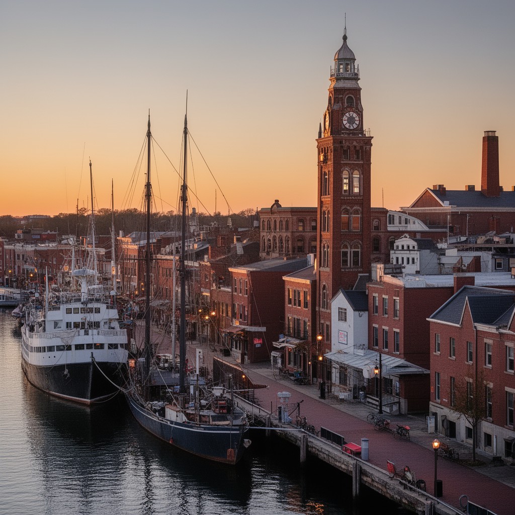AI-generated illustration of New Bedford, Massachusetts