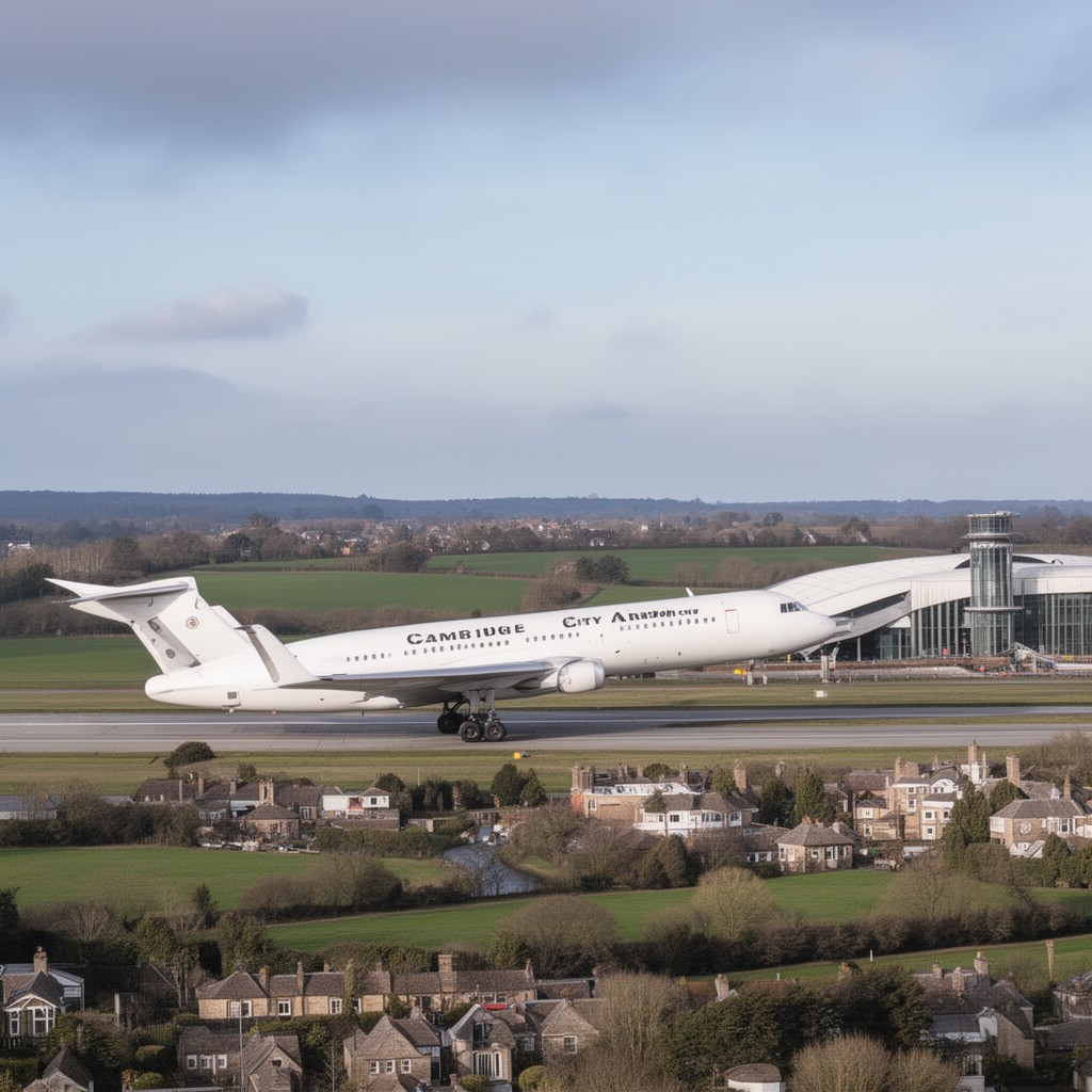 AI-generated illustration of Cambridge City Airport