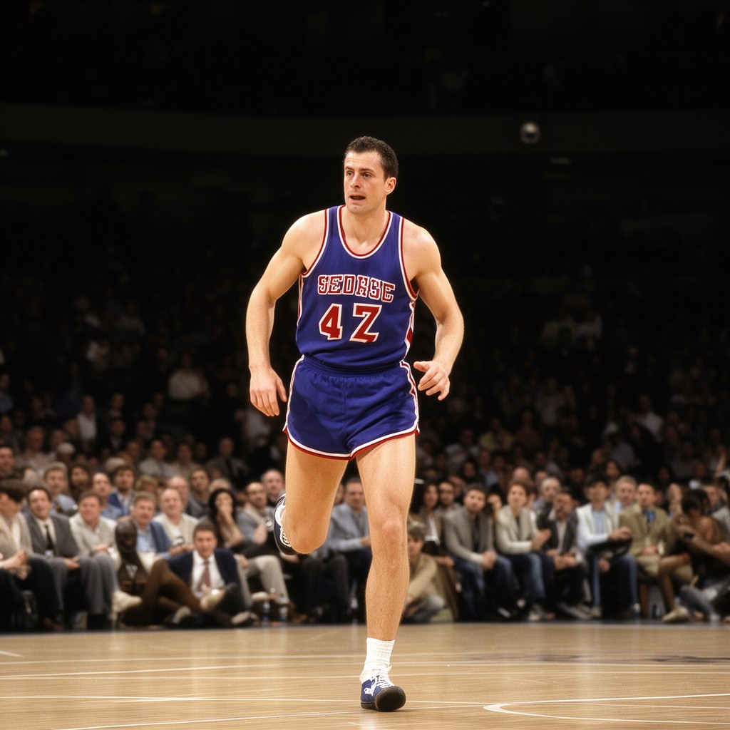 AI-generated illustration of George Mikan
