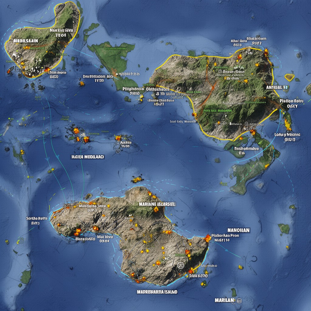AI-generated illustration of Mariana Island Arc