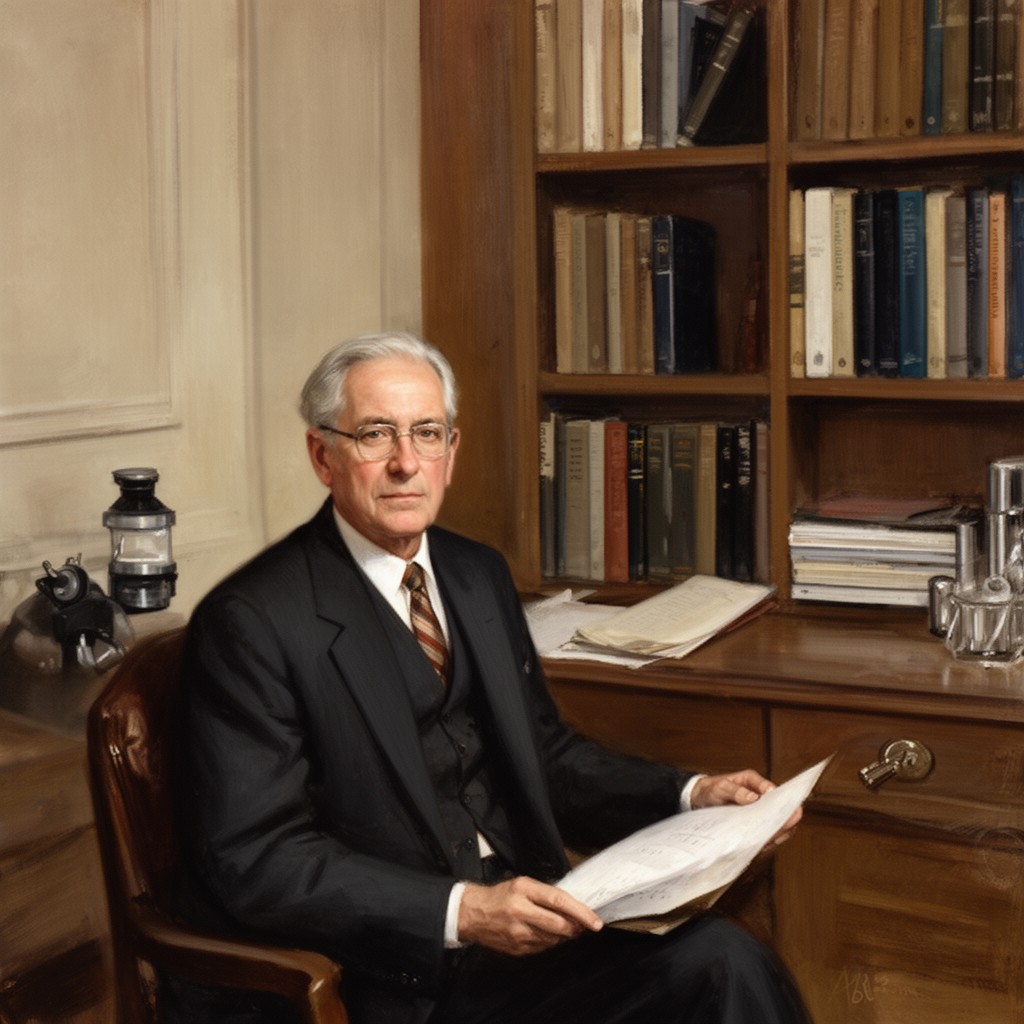 AI-generated illustration of Byron R. White