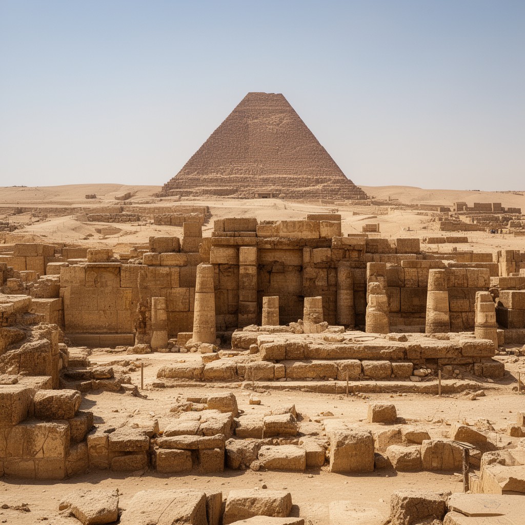 AI-generated illustration of Abu Rawash necropolis
