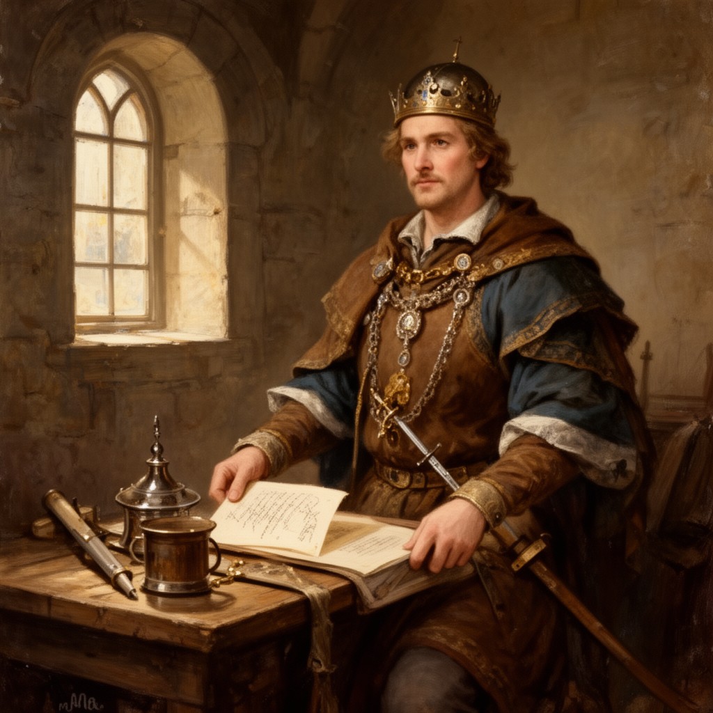 AI-generated illustration of Edmund of Scotland
