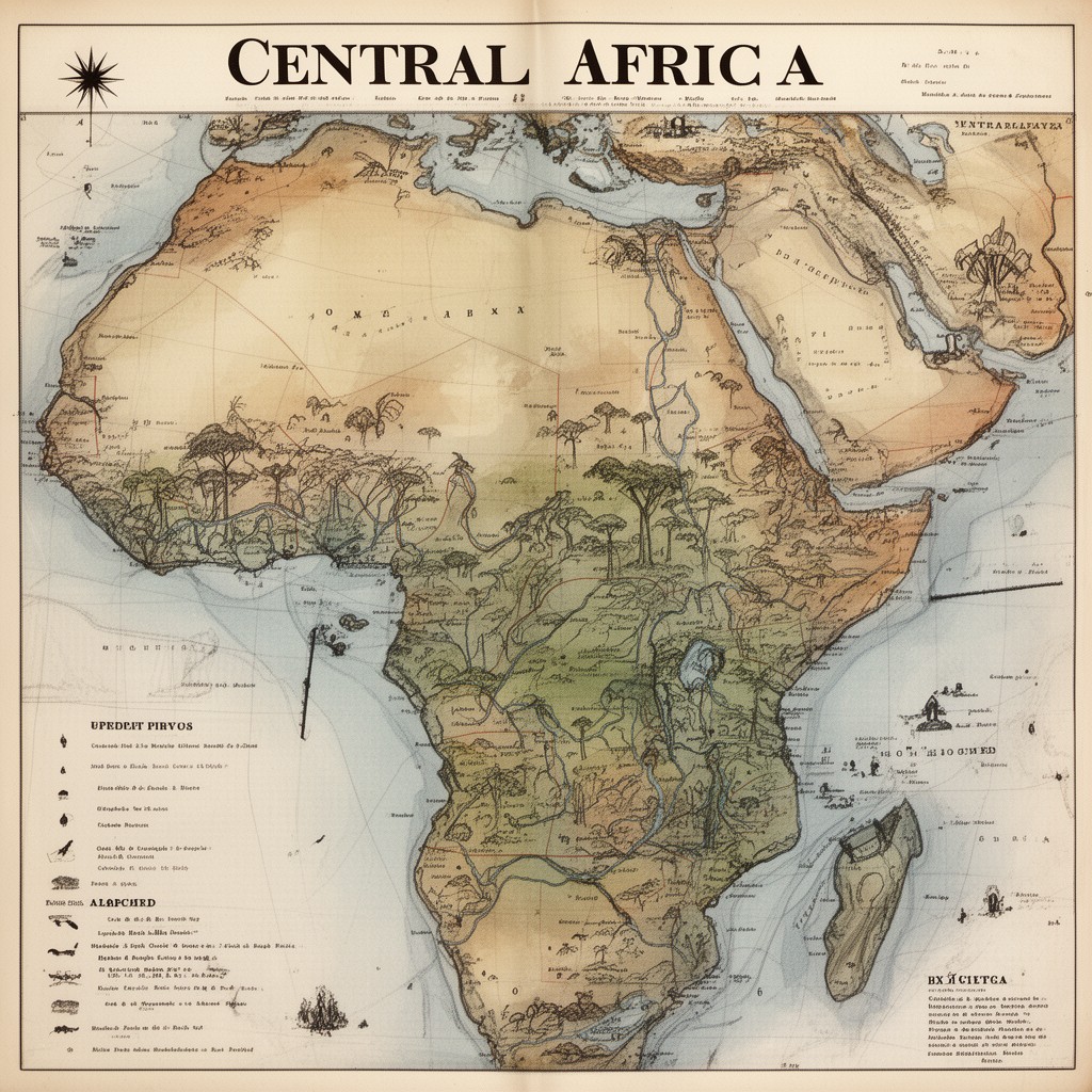 AI-generated illustration of Central Africa