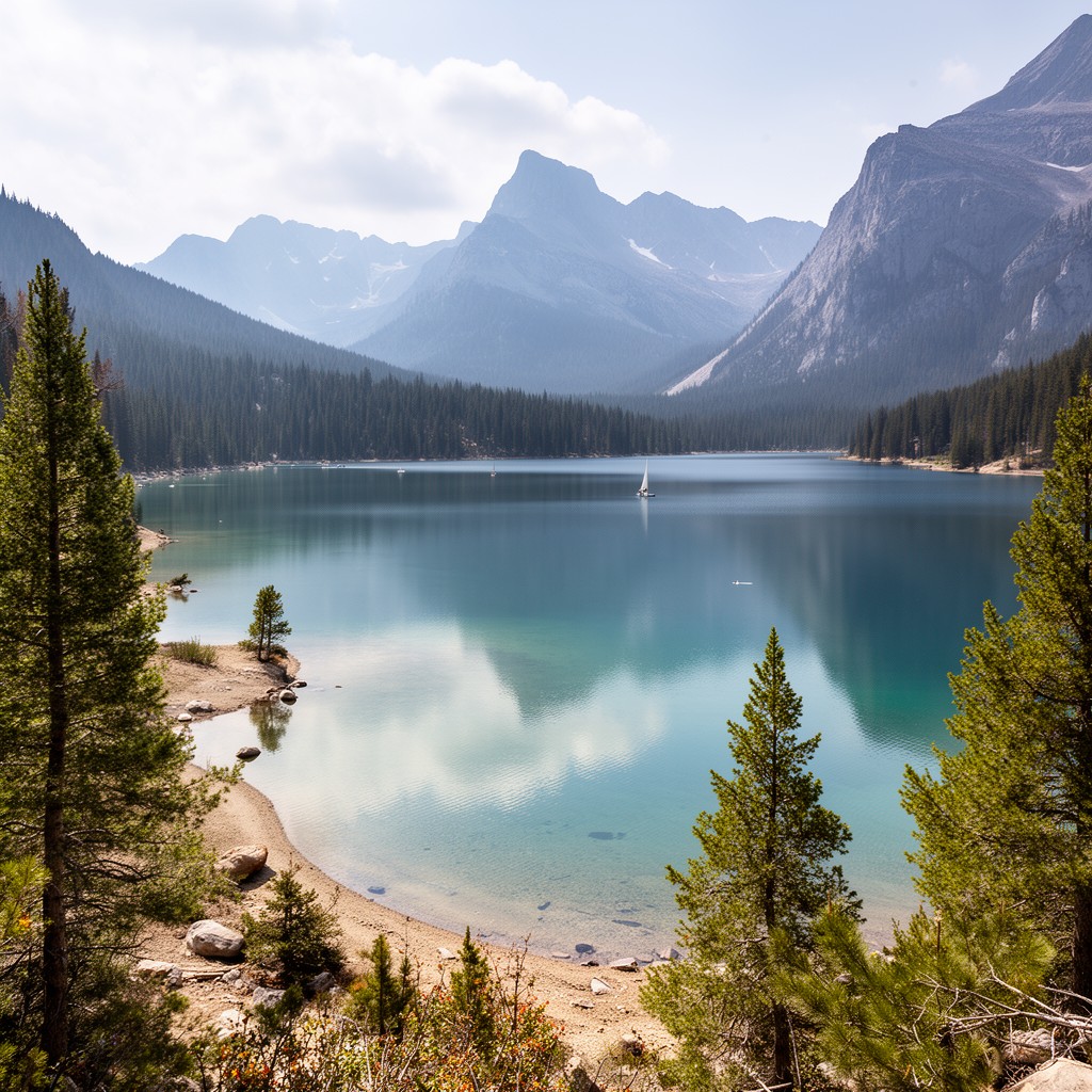 AI-generated illustration of Donner Lake
