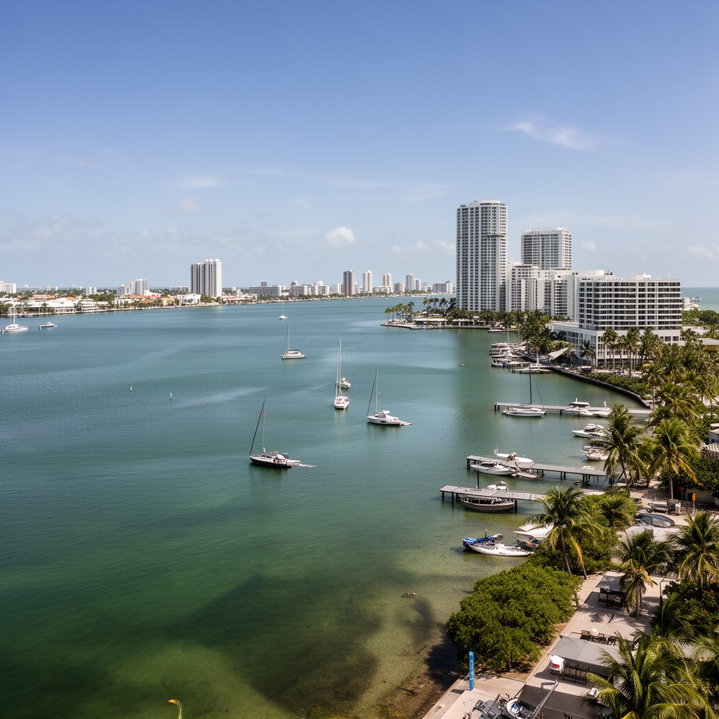AI-generated illustration of Biscayne Bay