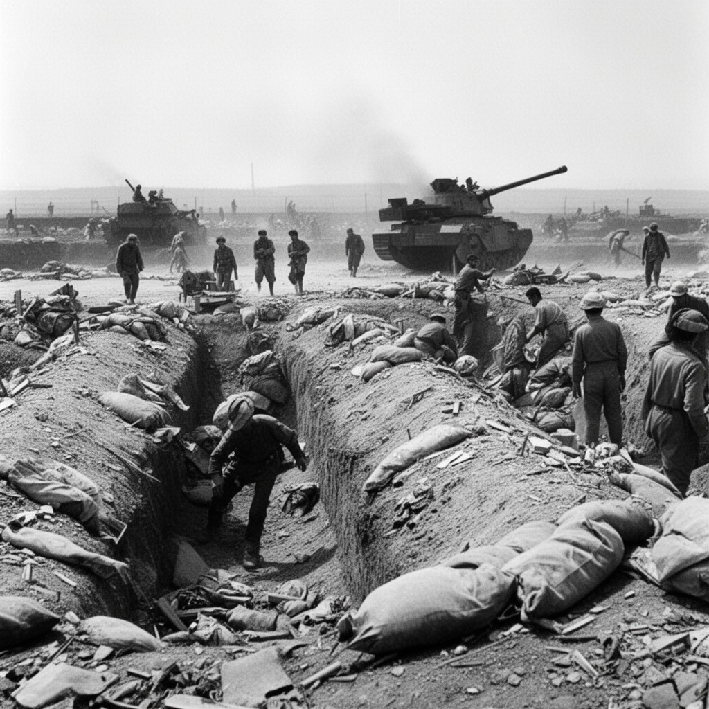 AI-generated illustration of Iran–Iraq War
