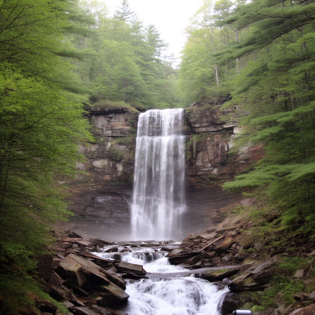 AI-generated illustration of Kent Falls State Park