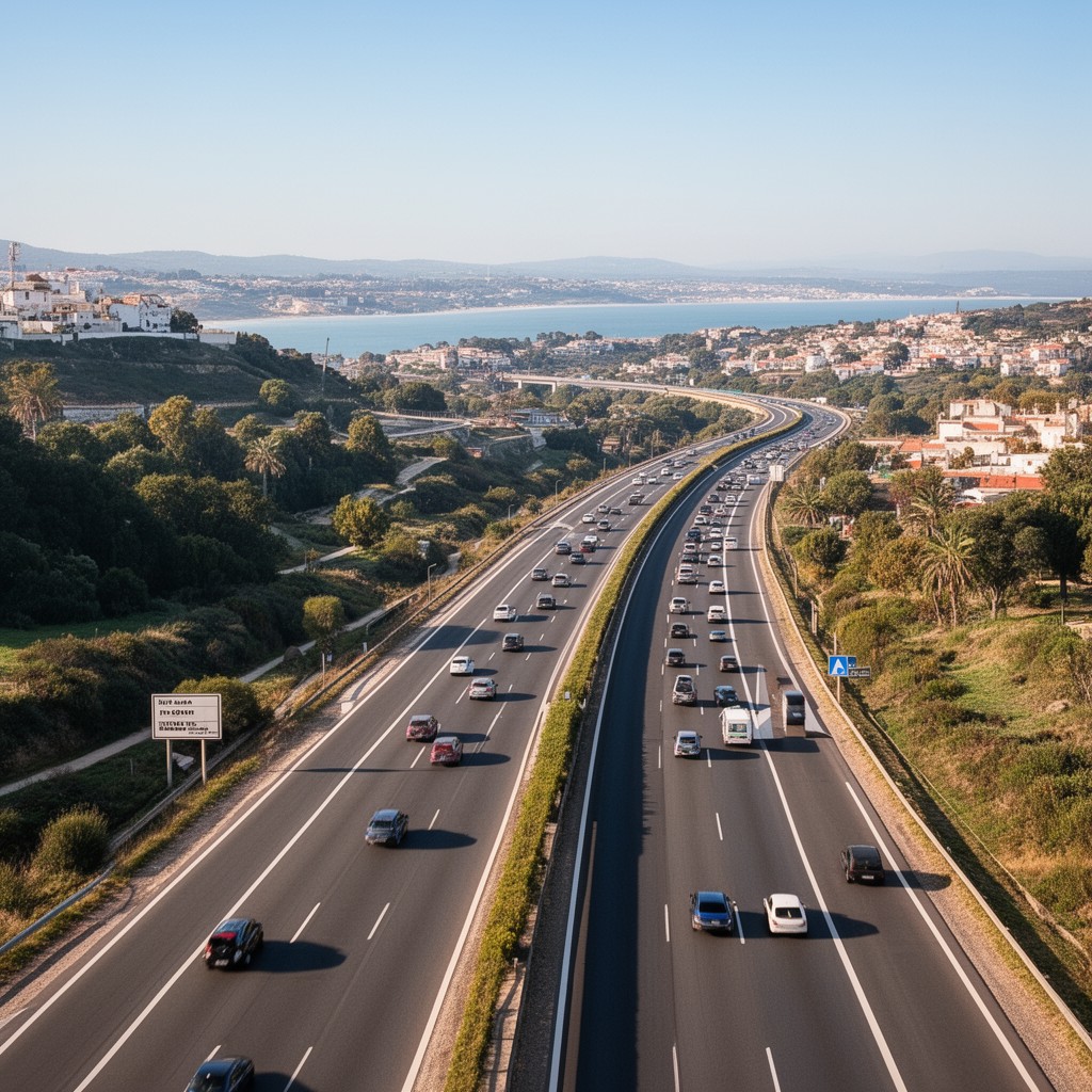 AI-generated illustration of A22 motorway