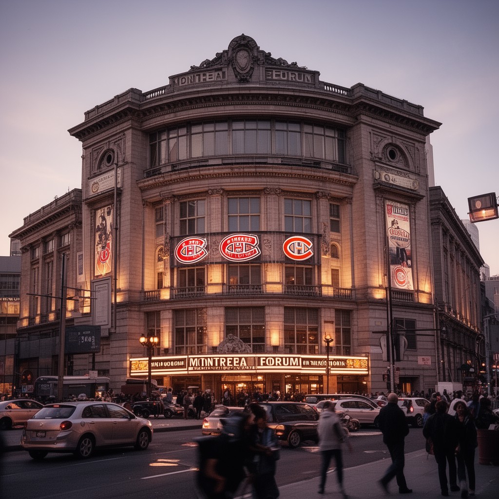 AI-generated illustration of Montreal Forum