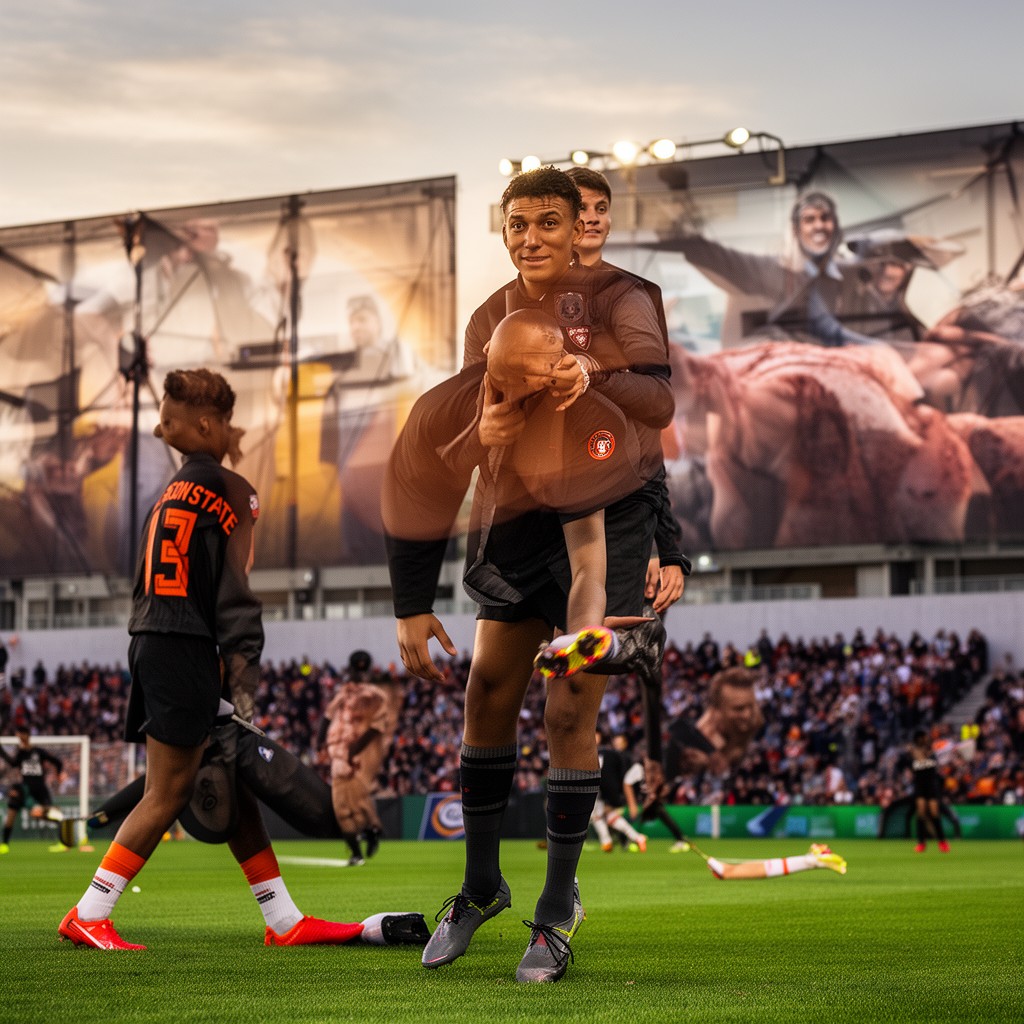 AI-generated illustration of Oregon State Beavers men’s soccer
