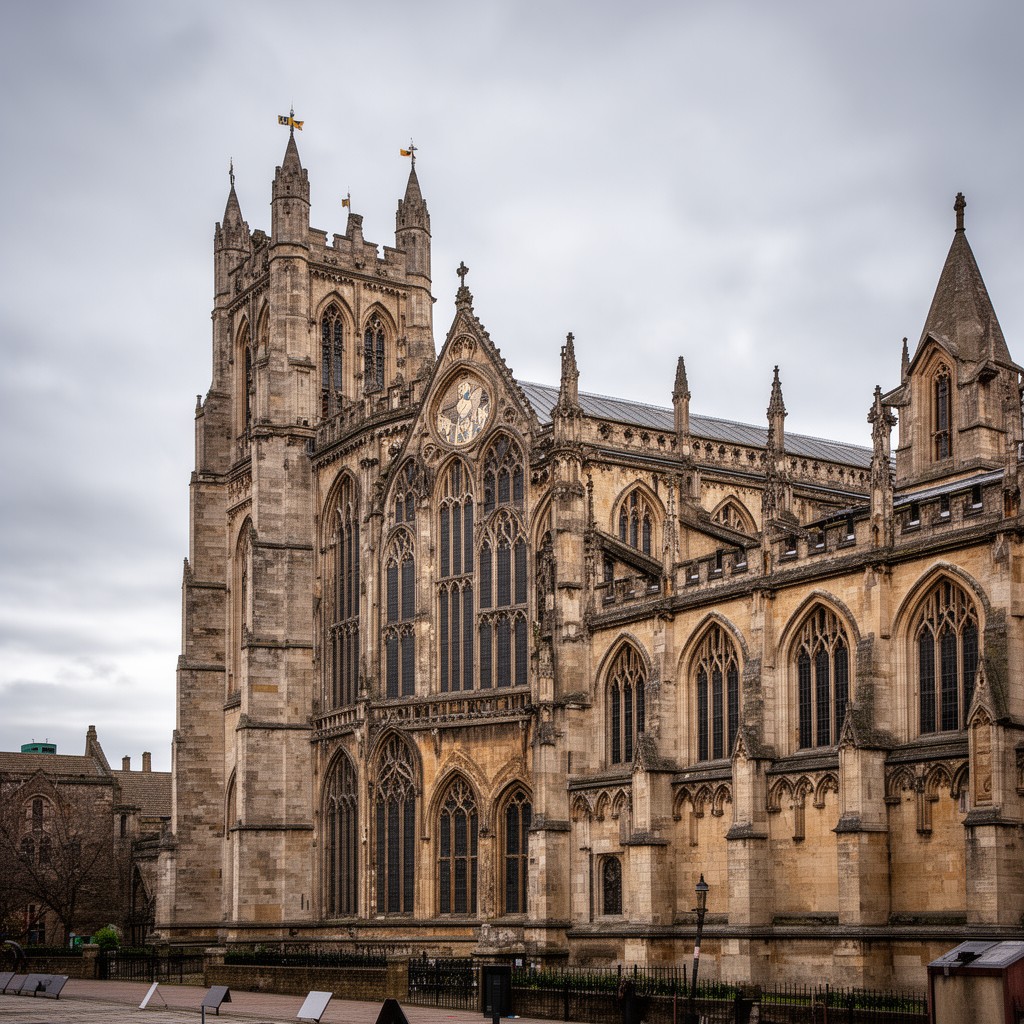 AI-generated illustration of Worcester Cathedral