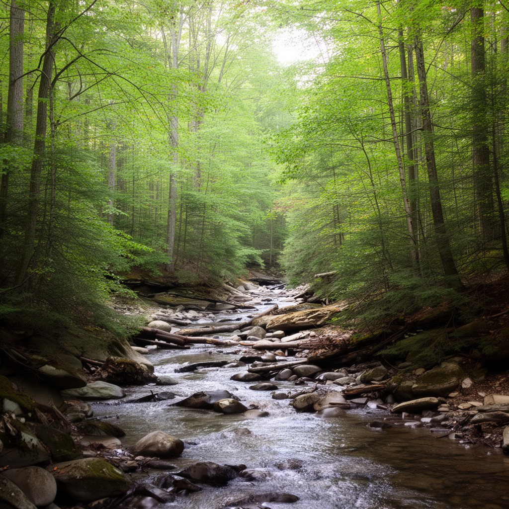 AI-generated illustration of Macedonia Brook State Park