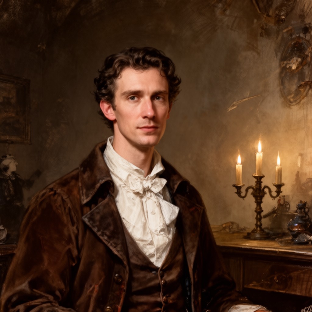 AI-generated illustration of Ichabod Crane