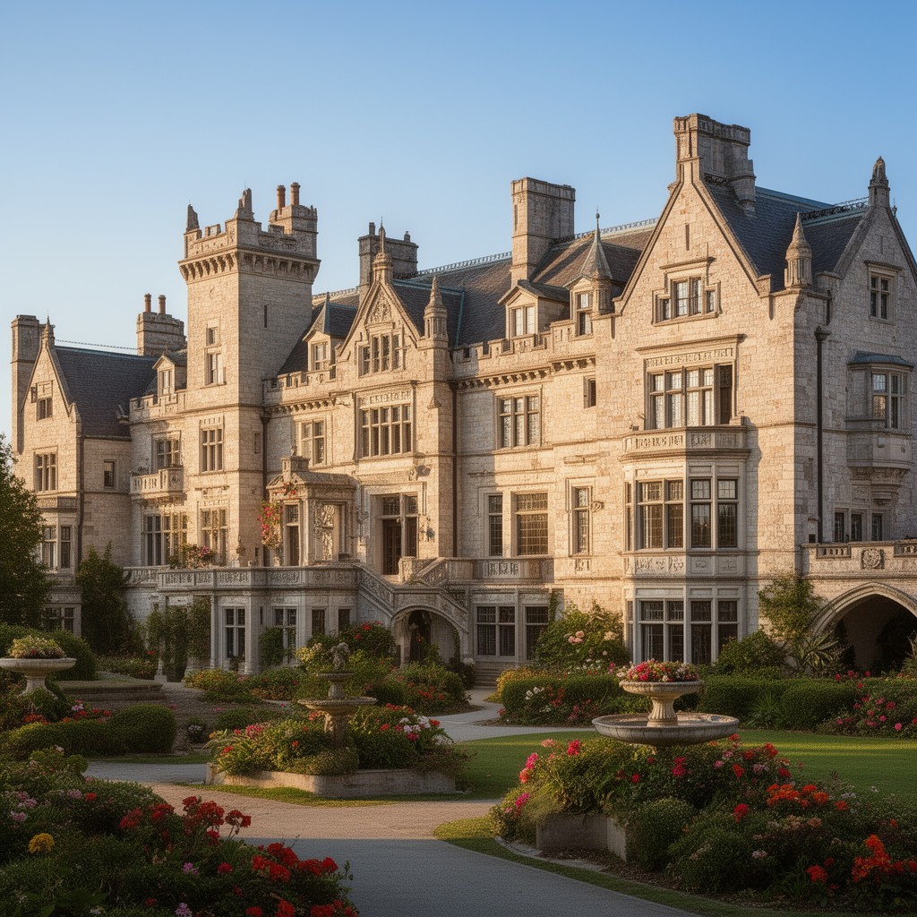 AI-generated illustration of Ochre Court