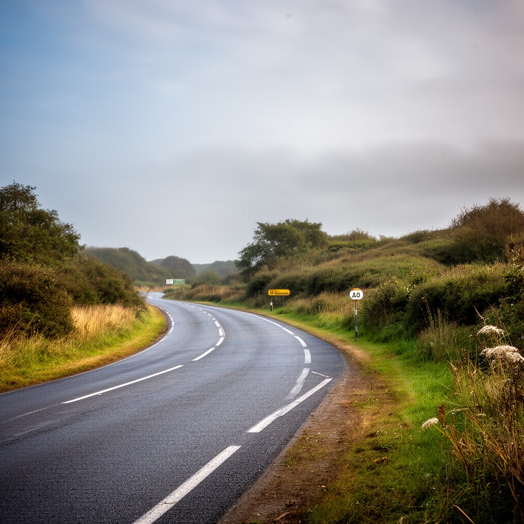 AI-generated illustration of A30 road