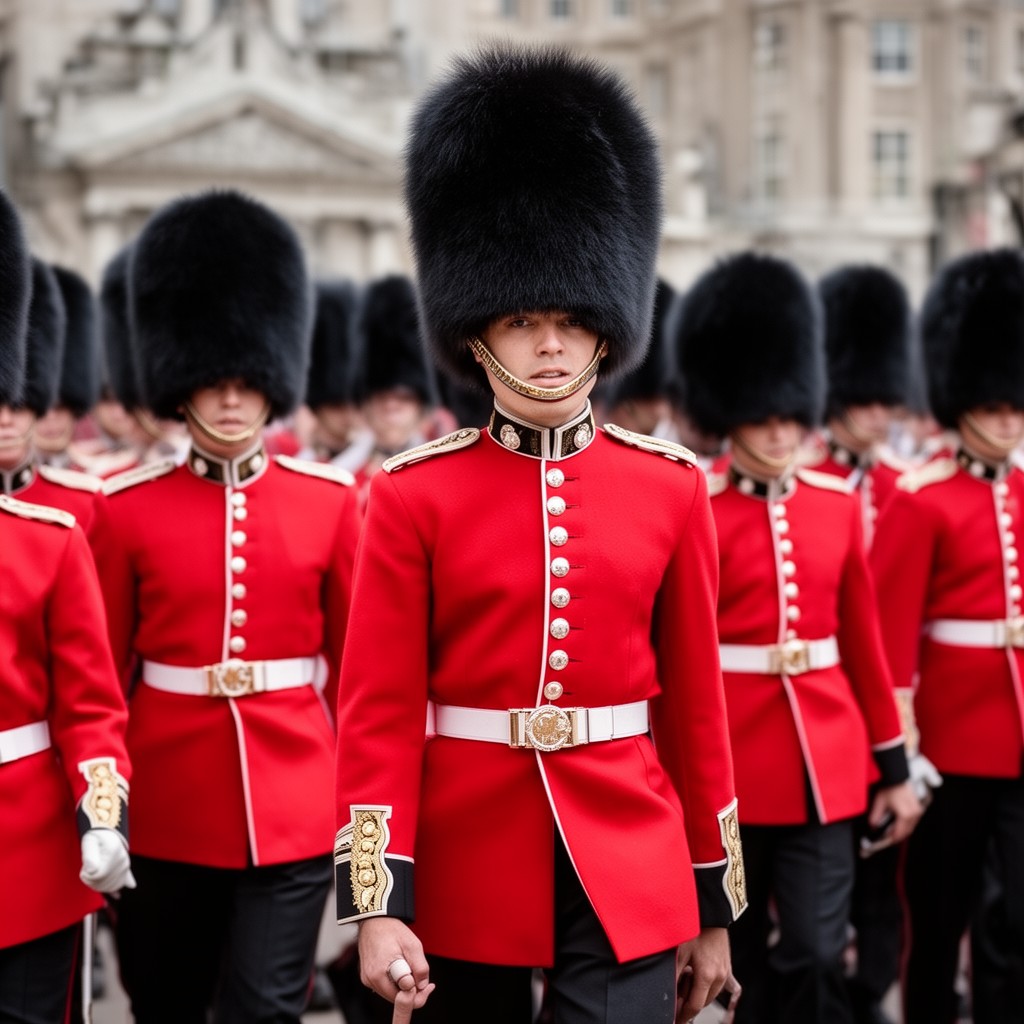 AI-generated illustration of Queen's Guard