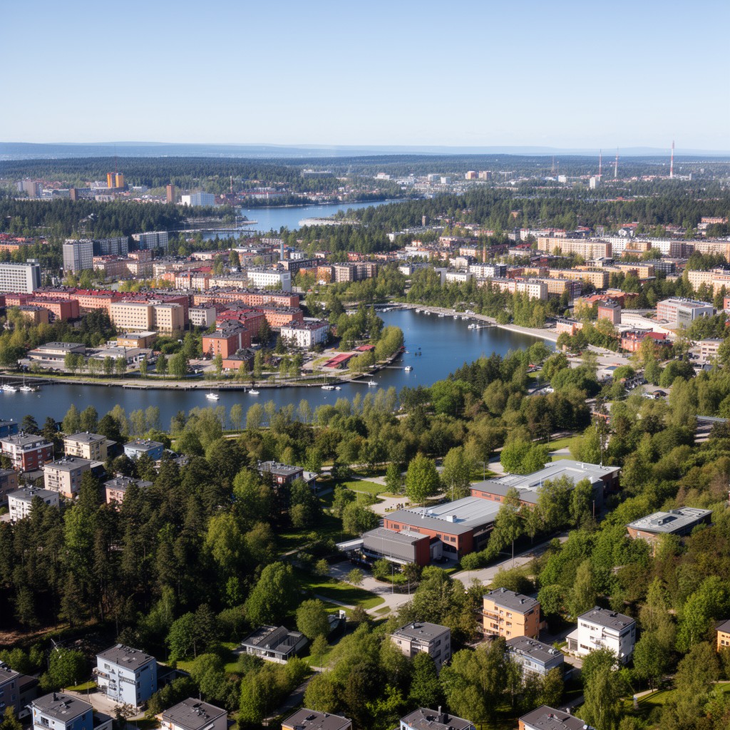 AI-generated illustration of Huddinge Municipality