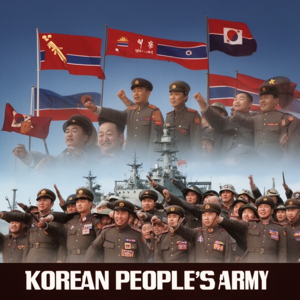 AI-generated illustration of Korean People's Army