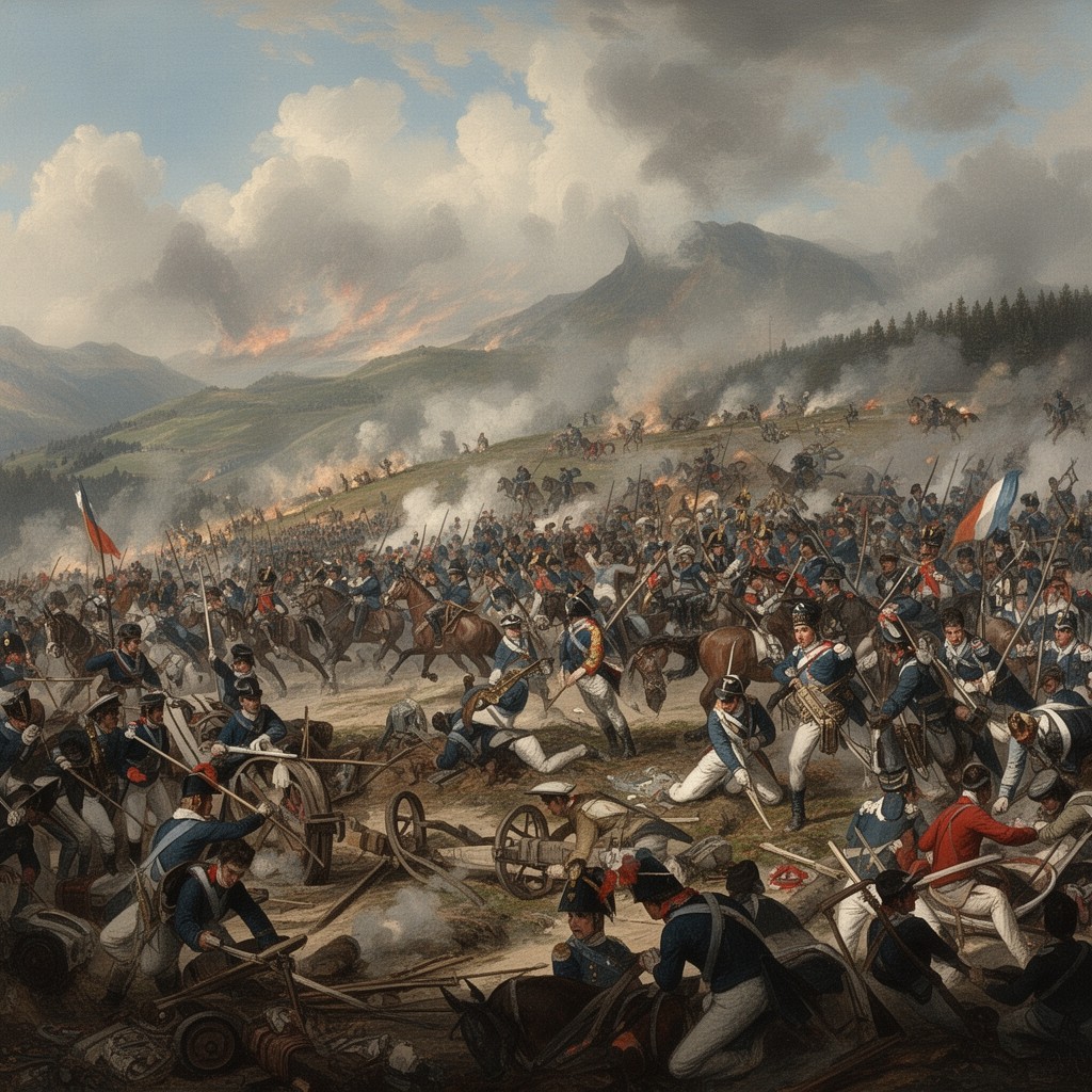 AI-generated illustration of Battle of Hohenlinden