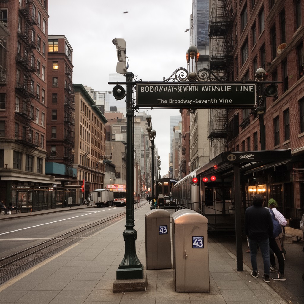 AI-generated illustration of Broadway–Seventh Avenue Line