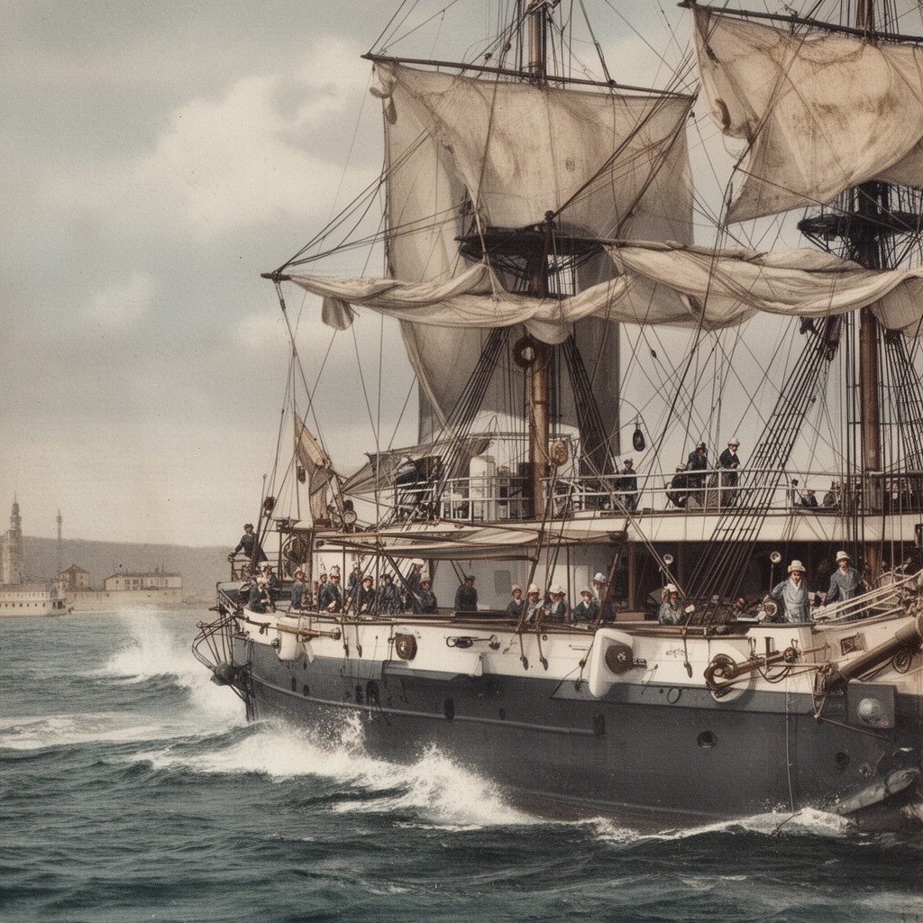 AI-generated illustration of USS Hancock
