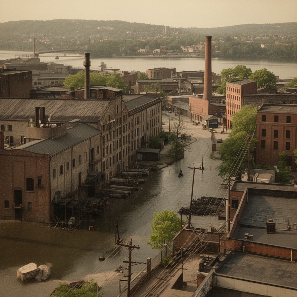 AI-generated illustration of Fall River, Massachusetts