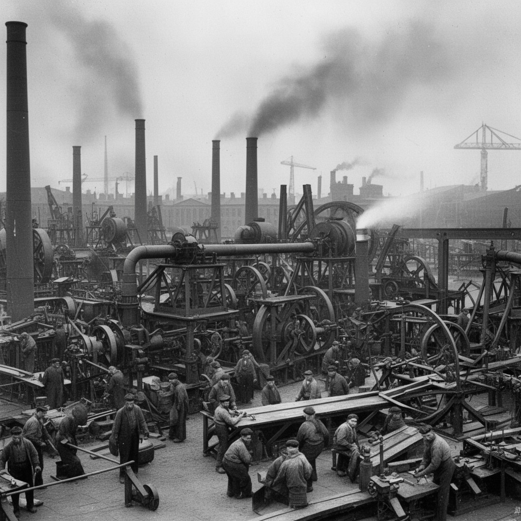 AI-generated illustration of Industrial Revolution