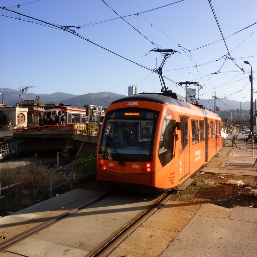 AI-generated illustration of MAX Orange Line