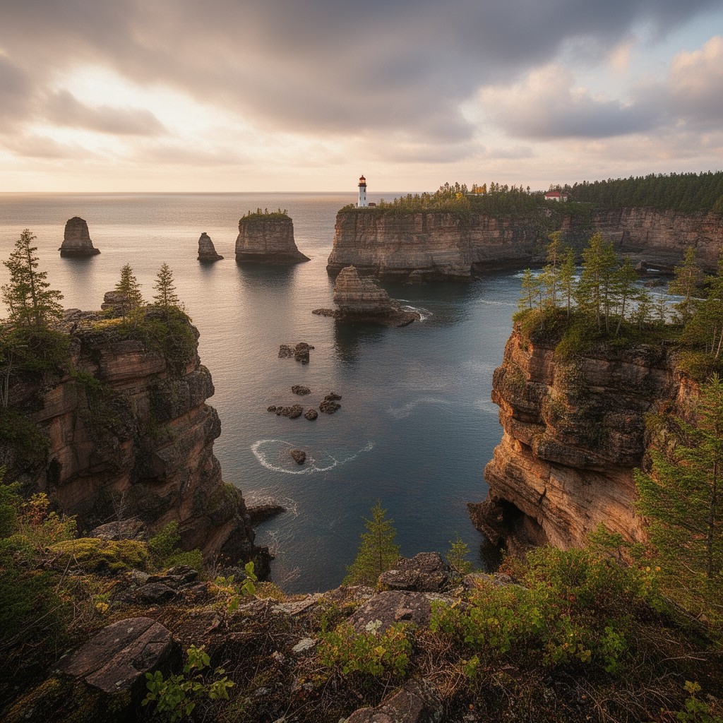 AI-generated illustration of Apostle Islands