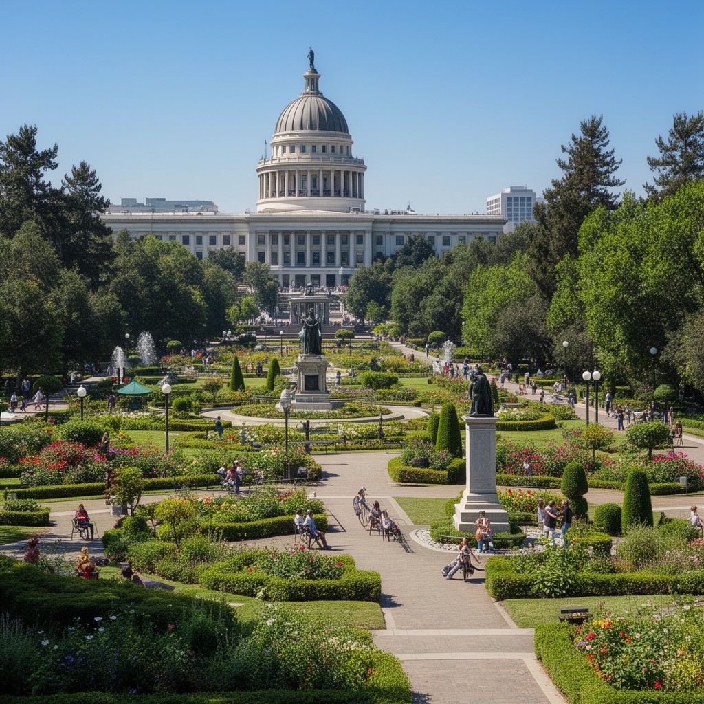 AI-generated illustration of Capitol Park
