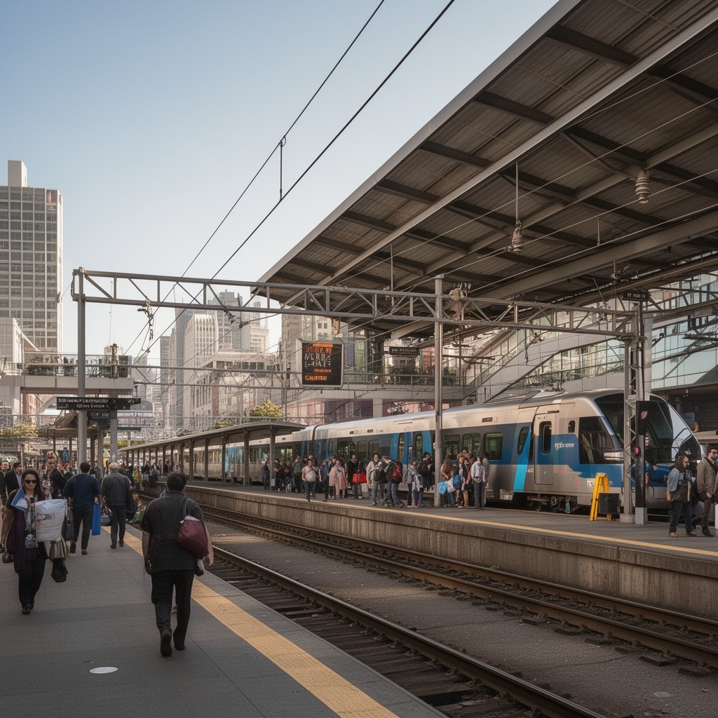 AI-generated illustration of San Francisco 4th and King Street station