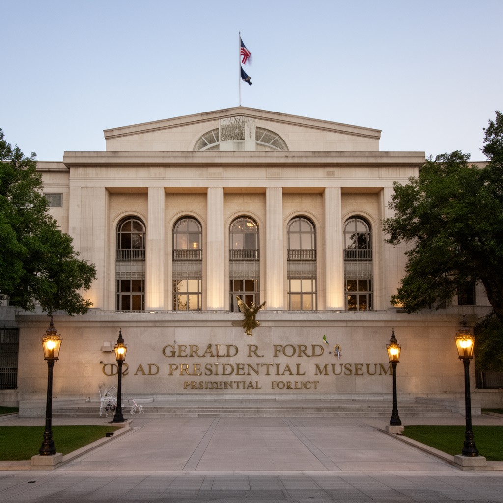 AI-generated illustration of Gerald R. Ford Presidential Museum